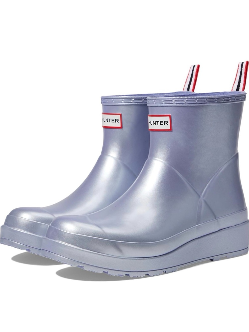 Hunter Original Play Boot Short Nebula iridescent light lavender Women’s Sz 7